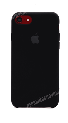 Чехол для iPhone SE 2020-22/7/8 Silicone Case (Black), черный (OR) - фото 11205