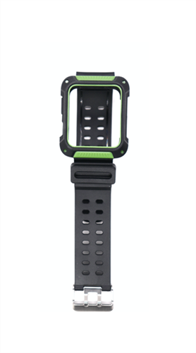 Ремешок с чехлом COTEetCl для Watch 44mm, противоударный, черно-зеленый - фото 11301