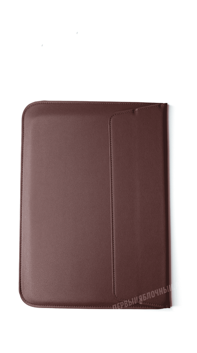Чехол конверт для MacBook и пр. ноутбуков 13 дюймов, кожаный, коричневый - фото 14443