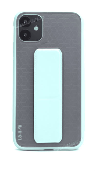 Чехол для iPhone Xr, силиконовый прозрачный с подставкой, мятный - фото 15127