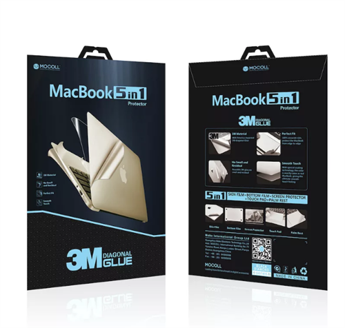 Защитная пленка для MacBook Pro 15' TouchBar Mocoll 5 в 1, (серия "Black Diamond"), Silver - фото 15432