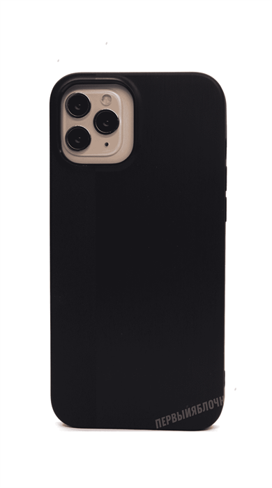 Чехол для iPhone 12 Pro Max силиконовый, плотный матовый, черный - фото 15618