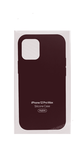 Чехол Silicone Case для iPhone 12 Pro Max, бордовый (OR) - фото 15713