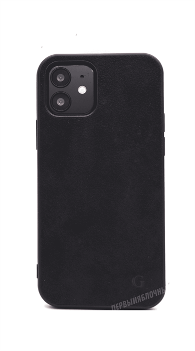Чехол для iPhone 12/12 Pro, Gurdini Premium Alcantara, черный - фото 16310