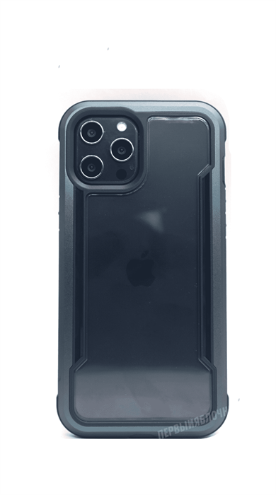 Чехол X-Doria Defense для iPhone 12 Pro Max, противоударный метал, синий - фото 16395