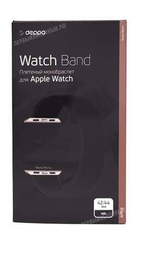 Ремешок для Watch 42/44mm, Deppa Band Mono, нейлоновый, черный - фото 16551