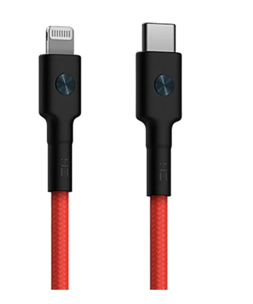 Кабель Lightning to USB-C MFI, ZMi AL873 (Kevlar) (1M), красный - фото 17469
