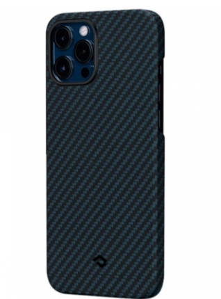 Чехол для iPhone 12 Pro Max Pitaka Magez Case (с поддержкой беспроводной зарядки и магнитного держателя), черный - фото 19073