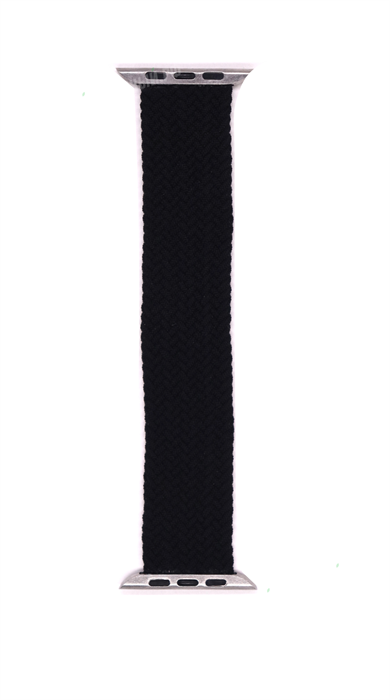 Ремешок для Apple Watch 42/44mm плетеный монобраслет размер M, черный - фото 19330