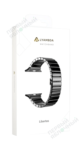Ремешок LYAMBDA для Apple Watch 42-44-45mm керамический, черный - фото 19638