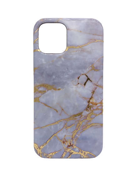 Чехол для iPhone 12/12 Pro KingsBar силиконовый, мрамор, голубой - фото 20493