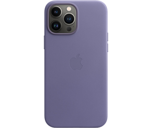 Чехол для iPhone 13 Pro Max Leather Case MagSafe, сиреневая глициния - фото 22197