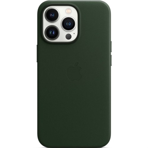 Чехол для iPhone 13 Pro Leather Case MagSafe, зеленая секвойя - фото 22203
