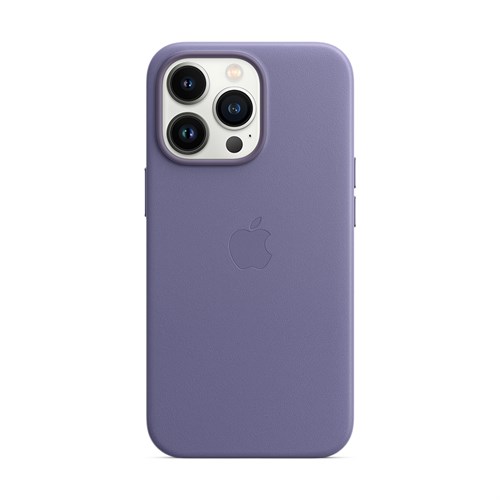 Чехол для iPhone 13 Pro Leather Case MagSafe, сиреневая глициния - фото 22205
