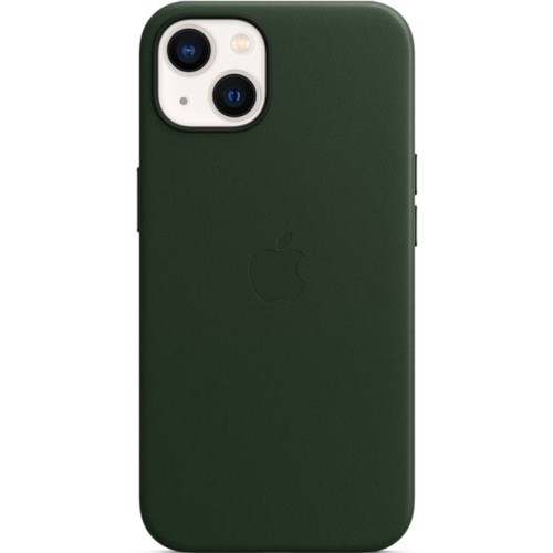 Чехол для iPhone 13 Leather Case MagSafe, зеленая секвойя - фото 22211
