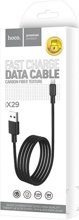 Кабель USB to Lightning Hoco X29, черный - фото 23281