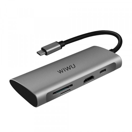 Переходник WIWU 7 in 1 (HDMI/USB-C/3USB3.0/SD/MicroSD) - фото 23307