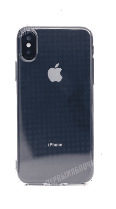 Чехол для iPhone X/Xs силиконовый, прозрачный плотный 2.0mm - фото 74605
