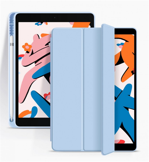 Чехол для iPad 10.2 Gurdini c кармашком для Apple Pencil, голубой - фото 74636