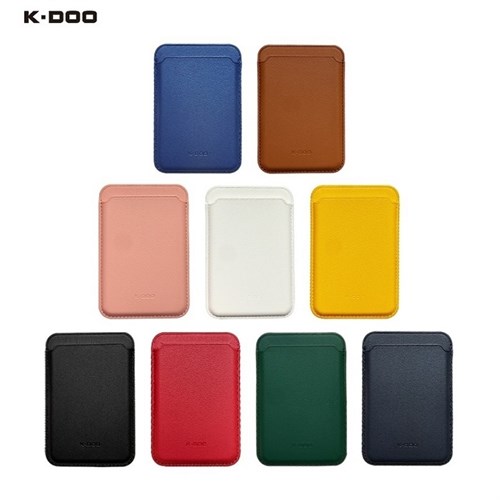 iPhone K-DOO Leather Wallet MagSafe, синий - фото 75150
