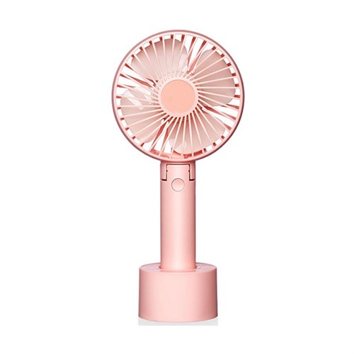 Портативный вентилятор Xiaomi (Mi) SOLOVE manual fan 2000mAh 3 Speed Micro Usb (N9 White/Yellow), розовый - фото 75237