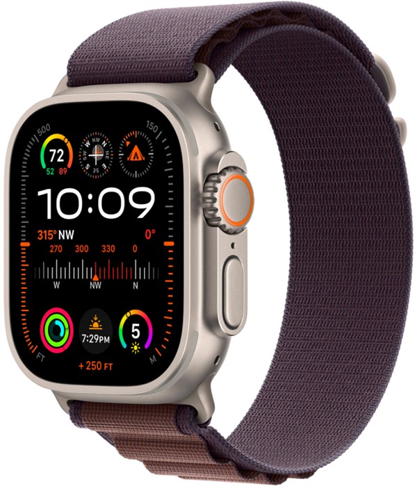 Умные часы Watch Ultra 2 49mm Titanium Case with Indigo Alpine Loop (MRET3) - фото 75782