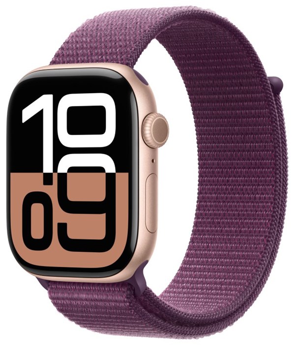 Умные часы Watch S10 42mm Rose Aluminum Case with Plum Sport Loop MWWK3 - фото 77474