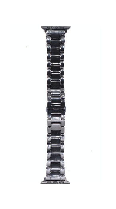 Ремешок для Watch 42/44/45/49mm, металлический, блочный браслет, черный 4665299802452 - фото 78063