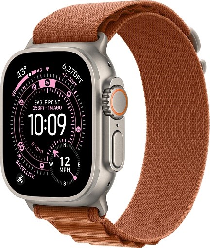 Умные часы Watch Ultra 3 49mm Natural Titanium Case with Terra Cotta Alpine Loop 4665299810041 - фото 79431