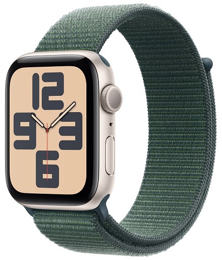 Умные часы Watch SE 2 40mm (2024) Starlight Aluminum Case with Lake Green Sport Loop (MXEH3) MXEH3 - фото 79468