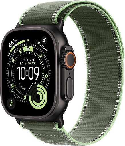 Умные часы Watch Ultra 3 49mm Black Titanium Case with Green/Neon Trail Loop 4665299810036 - фото 79543