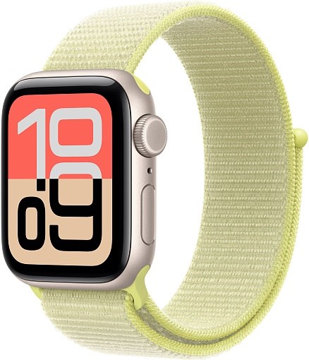 Умные часы Watch SE 3 44mm Starlight Aluminum Case with Neon Yellow  Sport Loop 4665299810077 - фото 79574