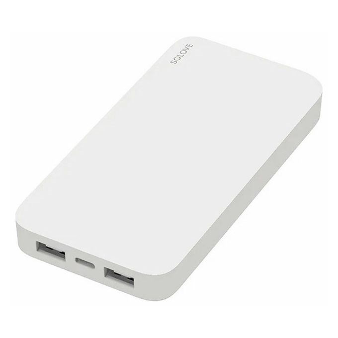 Внешний аккумулятор Xiaomi SOLOVE 10000 mAh/USB-C, с чехлом, белый 4665299805300 - фото 80642