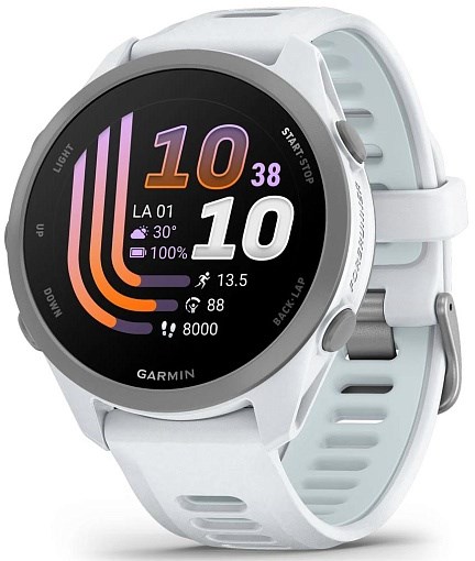 Умные часы Garmin Forerunner 170 Whitestone with Whitestone/Cloud Blue Band 010-03920-01 - фото 81833