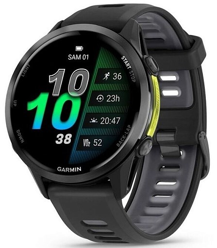 Умные часы Garmin Forerunner 970 Carbon Gray DLC Titanium with Black Case and Black/Translucent Whitestone Band 010-02969-10 - фото 81834