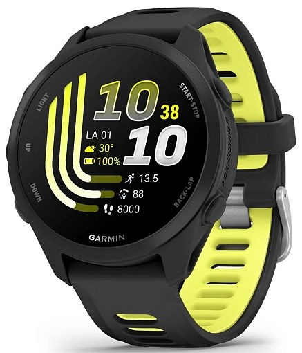 Умные часы Garmin Forerunner 170 Black with Black/Amp Yellow Band 010-03920-00 - фото 81835