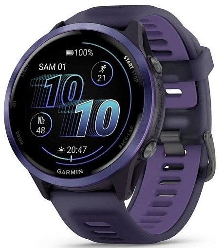 Умные часы Garmin Forerunner 570 47mm Indigo Aluminum with Translucent Imperial Purple/Indigo Band 010-02971-02 - фото 81837