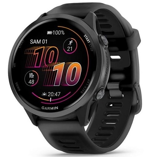 Умные часы Garmin Forerunner 570 47mm Slate Gray Aluminum with Translucent Black/Black Band 010-02971-00 - фото 81838