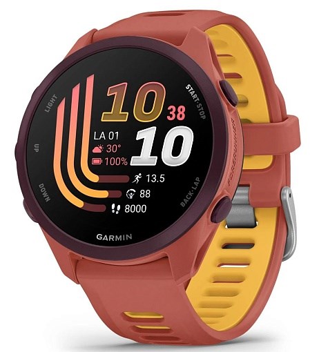 Умные часы Garmin Forerunner 170 Music Red Pink with Red Pink/Mango Band 010-03920-13 - фото 81839