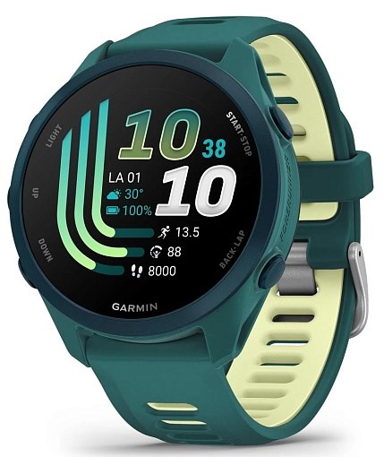 Умные часы Garmin Forerunner 170 Music Teal Green with Teal Green/Citron Band 010-03920-12 - фото 81842