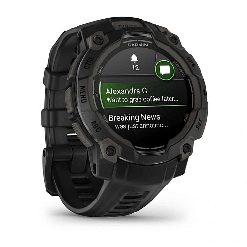 Умные часы Garmin Instinct 3 45mm AMOLED Black Bezel with Black Band 010-02936-00 - фото 81873