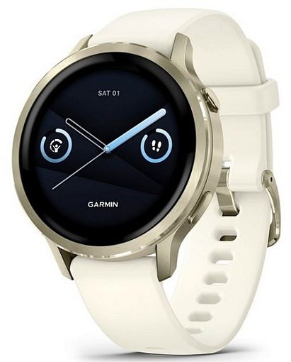 Умные часы Garmin Venu 4 41mm Lunar Gold with Bone Silicone Band 010-03013-00 - фото 81877
