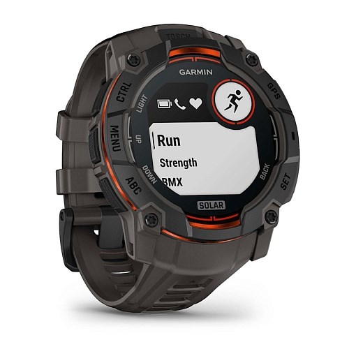 Умные часы Garmin Instinct 3 50mm Solar Black Bezel with Charcoal Band 010-02935-00 - фото 81880