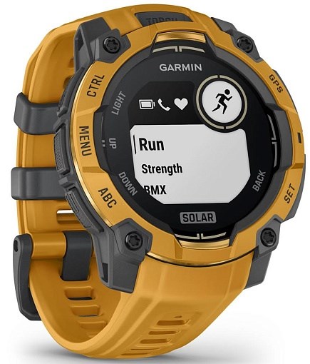 Умные часы Garmin Instinct 3 45mm Solar Sunburst with Sunburst/Gray Band 010-02934-02 - фото 81886