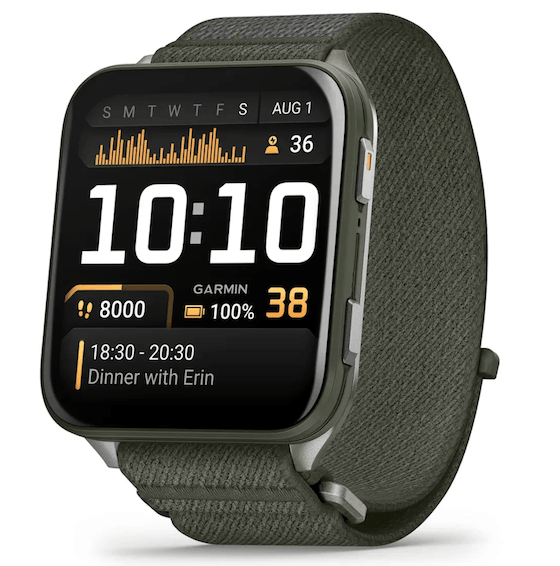 Умные часы Garmin Venu X1 Moss with Titanium Caseback and Moss Comfortfit Nylon Band 010-02980-05 - фото 81888