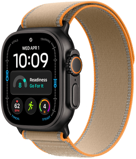 Умные часы Watch Ultra 4 49mm GPS + Cellular Black Titanium Case with Sand Trail Loop S/M (MJCT4/MKAH4) MJCT4/MKAH4 - фото 83104