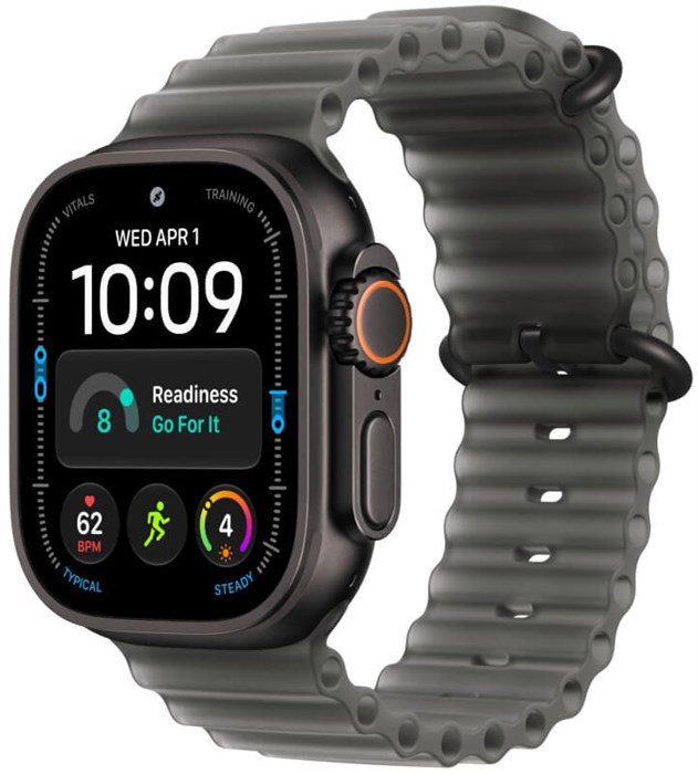 Умные часы Watch Ultra 4 49mm GPS + Cellular Black Titanium Case with Translucent Black Ocean Band (MJAY4) MJAY4 - фото 83115