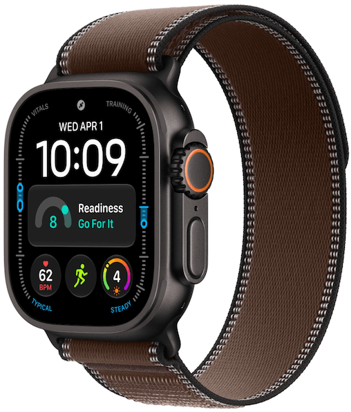 Умные часы Watch Ultra 4 49mm GPS + Cellular Black Titanium Case with Dark Umber Trail Loop M/L (MJCT4/MKAE4) MJCT4/MKAE4 - фото 83118