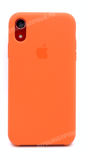 Чехол для iPhone Xr Silicone Case (Papaya), свежая папая (OR) - фото 8543