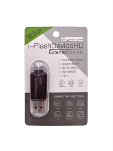 Флеш-накопитель iFlash для iPhone USB to Lightning 128gb